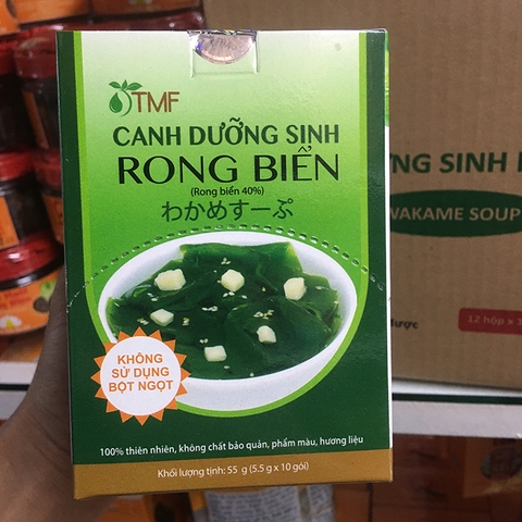 [Thùng 12 hộp giá sỉ] Canh Dưỡng Sinh Rong Biển TÂM MINH hộp 10 gói