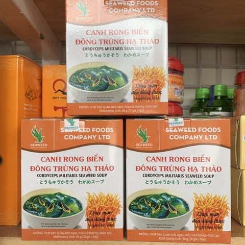 Canh rong biển đông trùng hạ thảo hộp 10gói