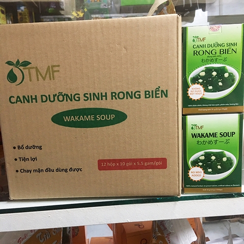 [Thùng 12 hộp giá sỉ] Canh Dưỡng Sinh Rong Biển TÂM MINH hộp 10 gói