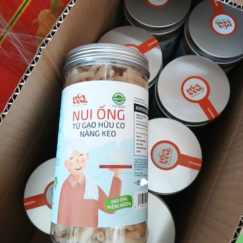 Nui ống dài hữu cơ Nàng Keo Hoa Nắng hủ 350g