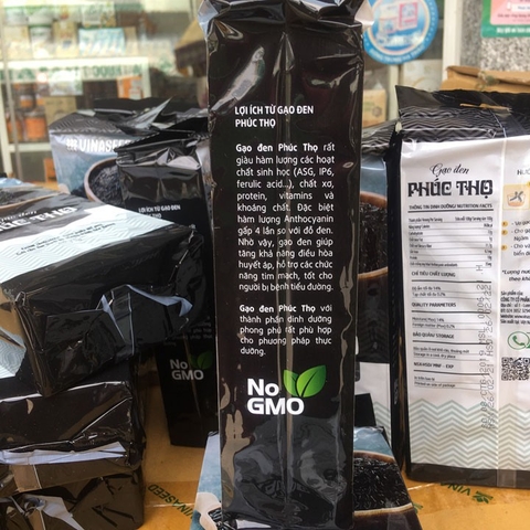 [GIÁ SỈ 10 TÚI]Gạo lứt đen PHÚC THỌ túi 1kg-(CHÍNH HÃNG VINASEED)