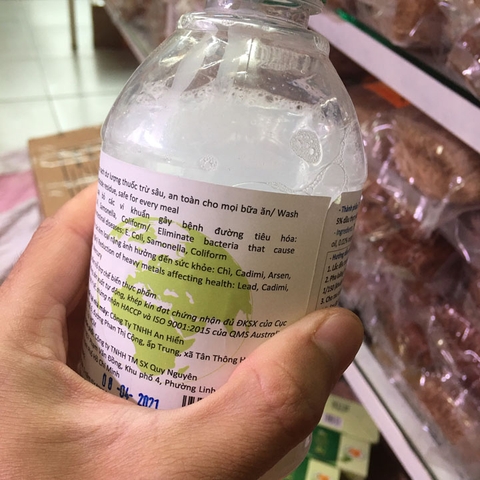 Nước Rửa Rau Củ Quả Thực Phẩm AHOZONE chai 500ml- [Quy Nguyên phân phối]