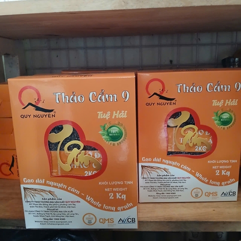 Gạo thảo cẩm 9 Tuệ Hải Quy Nguyên hộp 2kg