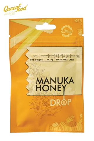 Kẹo Gừng Sả Mật Ong Manuka đường kiêng OnLy Nature túi 5 viên