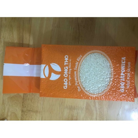 Gạo Nhật Japonica 1Kg - Gạo Ông Thọ - Gạo Hạt Tròn Đều, Dẻo Mềm, Ngọt Cơm