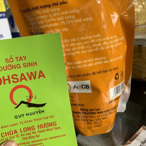 Combo Sổ tay + Bột Sắn Dây Quy Nguyên 500g loại đặc biệt