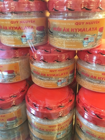 Muối Ăn Himalaya Quy Nguyên hủ 400gr