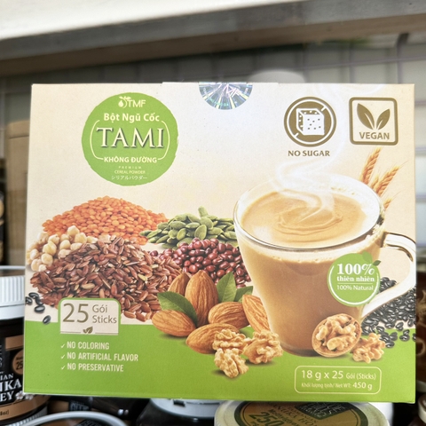Bột ngũ cốc TAMI không đường hộp 450g - [Công ty Tâm Minh]