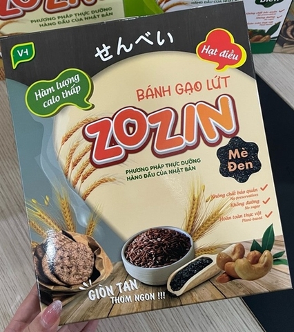 Bánh gạo lứt ZOZIN Việt Hải giòn ngon ăn kiêng - hộp 150g 15 gói
