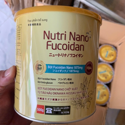 [Mẩu mới 2025]Thực Dưỡng Miễn Dịch Nutri Nano Fucoidan hộp 500g