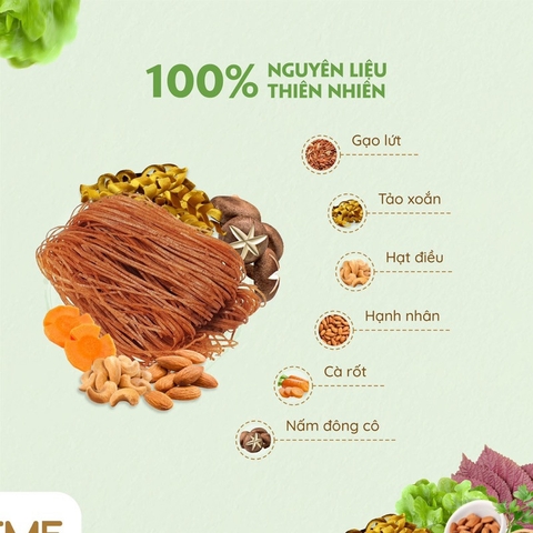 Bún gạo lứt ăn liền ly thùng 24ly x 65g dành cho người tiểu đường, ăn kiêng, ăn chay