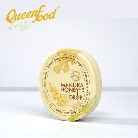 Kẹo Gừng Sả Mật Ong Manuka đường kiêng OnLy Nature (Hộp 33G x 10vien)