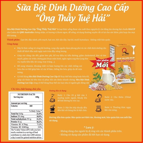 Combo 2 hộp sữa bột dinh dưỡng ông Thầy Tuệ Hải cao cấp – Hộp 220g