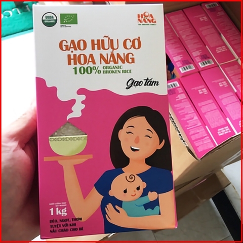 Combo 2 hộp Gạo Tấm Hữu Cơ Hoa Nắng Hộp 1Kg