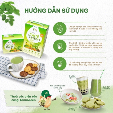 Bột ngũ cốc Tami Green giàu chất xơ – Tâm Minh Foods