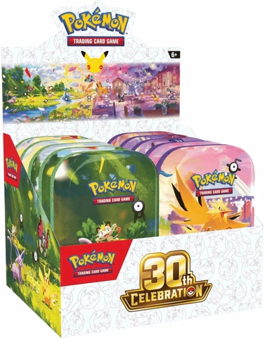 Hộp Thẻ Bài Pokemon 30th Celebration Mini Tin Display