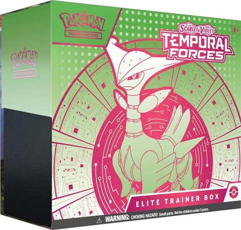 Hộp Thẻ Bài Pokemon Temporal Forces Iron Leaves Elite Trainer Box
