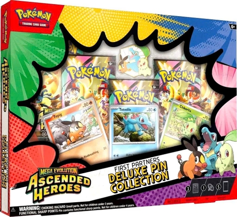 Hộp Thẻ Bài Pokemon Ascended Heroes First Partners Deluxe Pin Collection