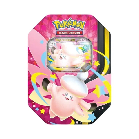 Hộp Thẻ Bài Pokemon Mega Moonlit Tin Mega Clefable ex