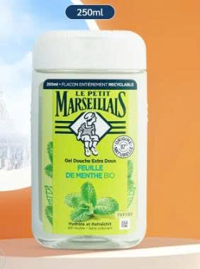 Sữa tắm Le Petit Marseillais chiết xuất bạc hà 250ml