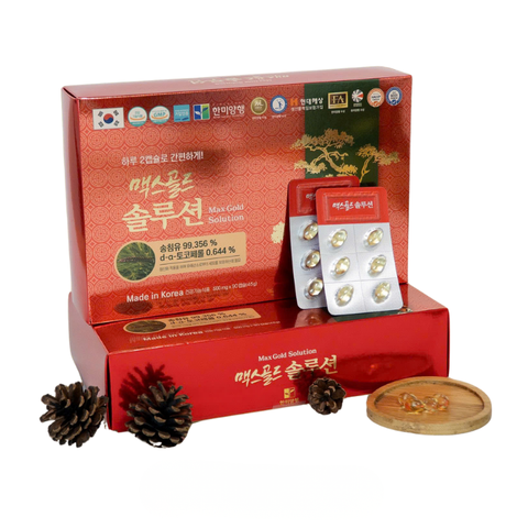 Tinh Dầu Thông Đỏ Hàn Quốc Cao Cấp Max Gold Solution Hộp 90 viên