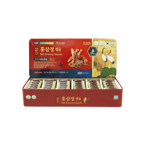 Viên đạm hồng Sâm nhung hươu Linh Chi 1000 Years Taegeuk Red Ginseng Capsule hộp 120 viên