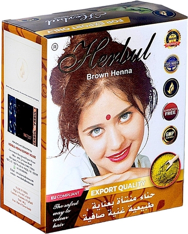 Bột nhuộm tóc thảo dược Herbul Henna màu nâu ( Brown)