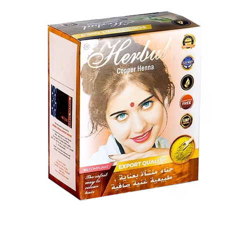 Bột nhuộm tóc thảo dược Herbul Henna màu đồng ánh đỏ ( Copper)