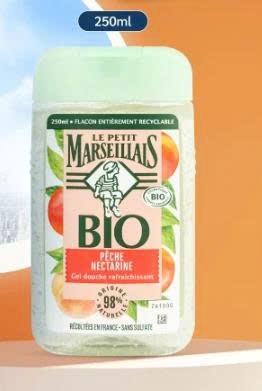 Sữa tắm Le Petit Marseillais chiết xuất quả đào 250ml
