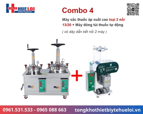 Máy sắc thuốc và đóng túi thuốc tự động | Áp suất cao | Huê Lợi