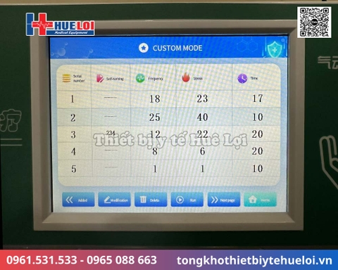 Máy vỗ rung long đờm tần số cao- Huê Lợi