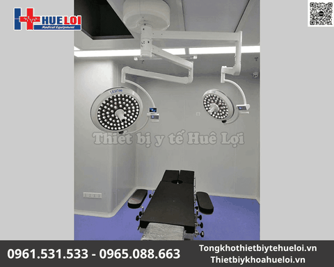 Đèn LED Phẫu Thuật Treo Trần 2 Nhánh (Model 750/550)– Công Nghệ Ánh Sáng Lạnh Không Bóng