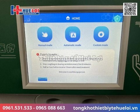 Máy vỗ rung long đờm tần số cao- Huê Lợi