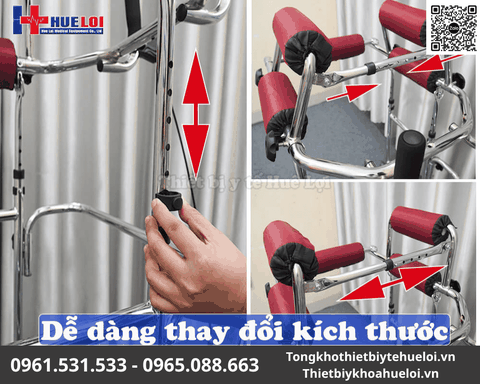 Xe/Khung Tập Đi Cho Người Tai Biến Yếu Liệt 3 Trong 1 | Huê Lợi