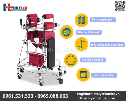 Xe/Khung Tập Đi Cho Người Tai Biến Yếu Liệt 3 Trong 1 | Huê Lợi
