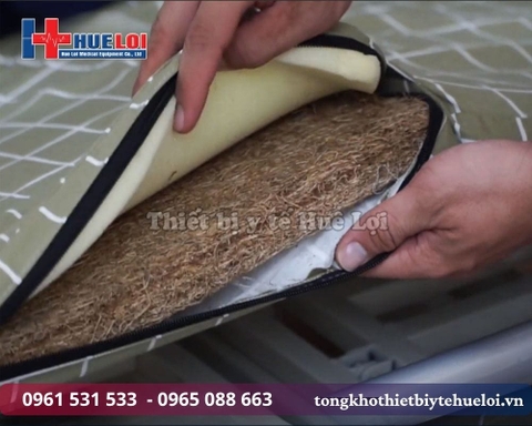 Giường Y Tế Đa Năng 4 tay quay hạ chân góc to