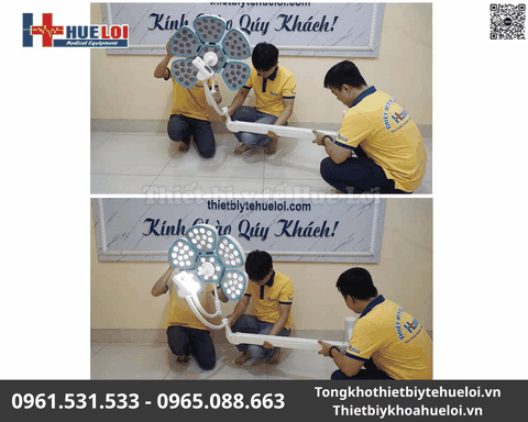 Đèn Mổ LED Treo Trần 5 Cánh Cao Cấp – Công Nghệ Ánh Sáng Lạnh Không Bóng – Huê Lợi
