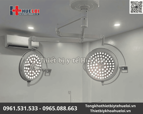 Đèn Mổ Treo Trần 2 Nhánh Không Hắt Bóng PJZF700/700 | Huê Lợi