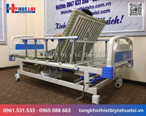 Giường Bệnh Nhân Đa Năng 4 Tay Quay (Hạ Chân Góc Nhỏ) - Huê Lợi