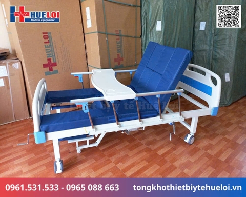 Giường Bệnh Nhân Đa Năng 4 Tay Quay (Hạ Chân Góc Nhỏ) - Huê Lợi