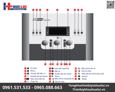 Máy Kiểm Tra Thính Lực AD104 Chính Hãng | Huê Lợi