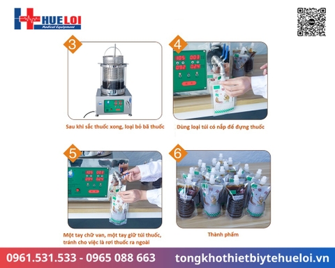 Máy sắc thuốc tự động 02 nồi đun độc lập | Chính hãng Huê Lợi