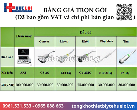 Máy siêu âm xách tay cao cấp EDAN AX3 (Acclarix AX3)