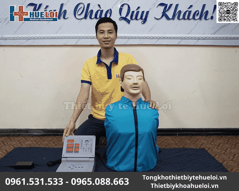 Mô Hình Thực Hành Cấp Cứu Ngừng Tuần Hoàn Nửa Người Monitor | Huê Lợi
