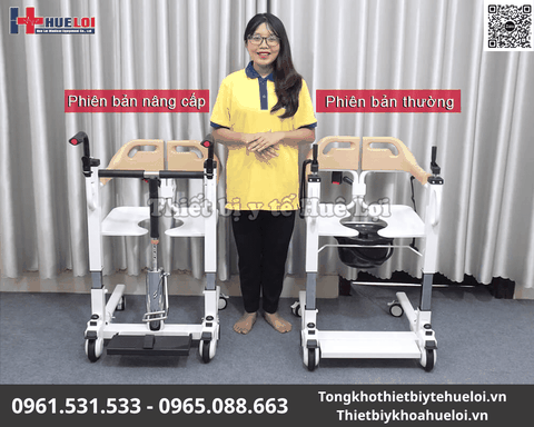 Xe lăn đa năng ghép hai cánh nâng hạ tiện lợi