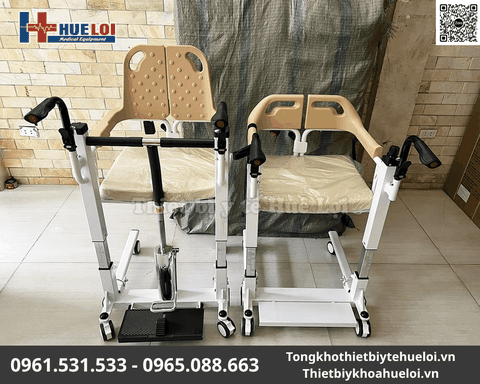 Xe lăn đa năng ghép hai cánh nâng hạ tiện lợi