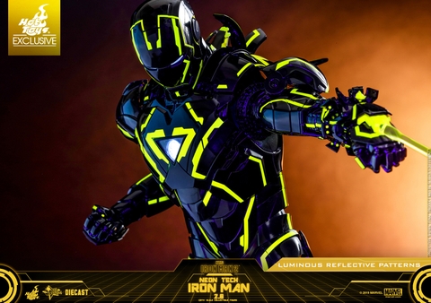 [Movie Masterpiece Diecast] (Iron Man 2) 1/6 Scale Figure Iron Man Mark 6 (Neon Tech / Yellow Version)