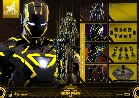 [Movie Masterpiece Diecast] (Iron Man 2) 1/6 Scale Figure Iron Man Mark 6 (Neon Tech / Yellow Version)