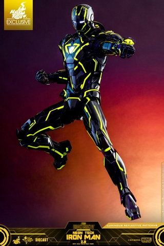 [Movie Masterpiece Diecast] (Iron Man 2) 1/6 Scale Figure Iron Man Mark 6 (Neon Tech / Yellow Version)