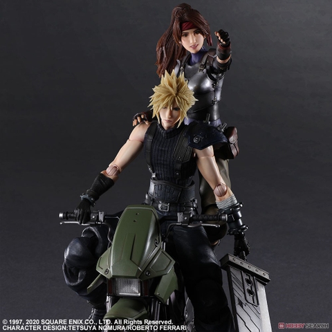 PLAY ARTS KAI Final Fantasy VII Remake Jessie, Cloud & Motorcycle Set